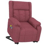 vidaXL Fauteuil de massage Rouge bordeaux Tissu
