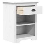 vidaXL Table de chevet BODO blanc 53x38 5x67 cm bois de pin massif