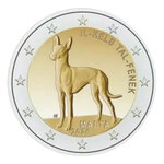 2 euros commémorative Malte 2026 UNC - Le lévrier pharaon.
