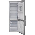 Continental edison - réfrigérateur congélateur bas 268l - froid statique - poignées inox - silver