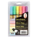 6 feutres textile fluo Glitter Deco - 3 mm