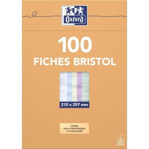 Fiches bristol Oxford Bloc de 32 Fiches Bristol Révision 2.0 A6 Q5 Blanc