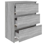 vidaXL Buffet Sonoma gris 60x35x76 cm Bois d'ingénierie