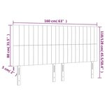 vidaXL Têtes de lit 4 Pièces Gris clair 80x5x78/88 cm Velours