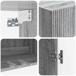 vidaXL Armoire Murale 66 x 34 5 x 90 cm Bois d'ingénierie Sonoma gris