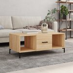 vidaXL Table basse chêne sonoma 102x50x40 cm bois d'ingénierie