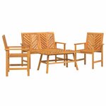 vidaXL Ensemble de salon de jardin 2 Pièces Marron Bois d'acacia massif