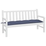 vidaXL Coussin de banc de jardin bleu marine 150x50x7 cm tissu oxford