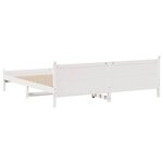 vidaXL Cadre de lit sans matelas blanc 200x200 cm bois massif de pin