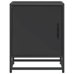 vidaXL Table de chevet noir 40x31x50 cm bois d'ingénierie et métal
