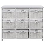 vidaXL Armoire de rangement Blanc