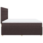 vidaXL Sommier à lattes de lit avec matelas Marron foncé 180x200 cm