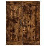 vidaXL Buffet haut Chêne fumé 69 5x34x180 cm Bois d'ingénierie