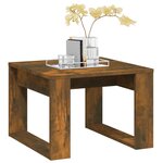 vidaXL Table d'appoint Chêne fumé 50x50x35 cm Bois d'ingénierie