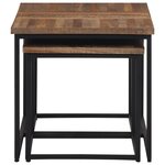 vidaXL Tables basses gigognes 3 Pièces bois massif de teck