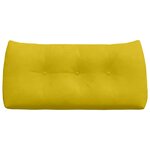 vidaXL Coussin de Dos Jaune 100 x 24 x 50 cm Velours