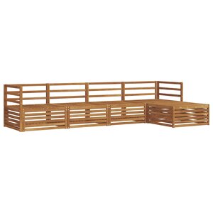 vidaXL Ensemble de canapés d'extérieur 5 Pièces Naturel
