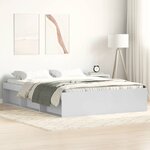 vidaXL Cadre de lit sans matelas blanc 150x200 cm