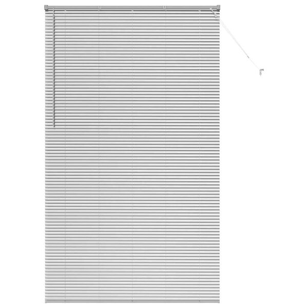 vidaXL Store de Fenêtre avec des rideaux Manuel Argent Aluminium