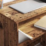 vidaXL Bureau avec Rangement Bois Ancien 120.5 x 44 x 88.5 cm