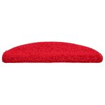 vidaXL Tapis d'escalier 30 pièces 56 x 17 x 3 cm Rouge Demi-rond