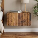 vidaXL Cabinet de chevet mural Bois ancien 49 x 34 5 x 24 cm