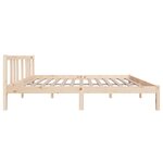 vidaXL Cadre de lit sans matelas bois massif 140x190 cm