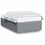 vidaXL Cadre de lit sans matelas gris clair 120x200 cm tissu