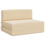 vidaXL Canapé-lit pliable Crème 70 x 72 x 60 cm Tissu