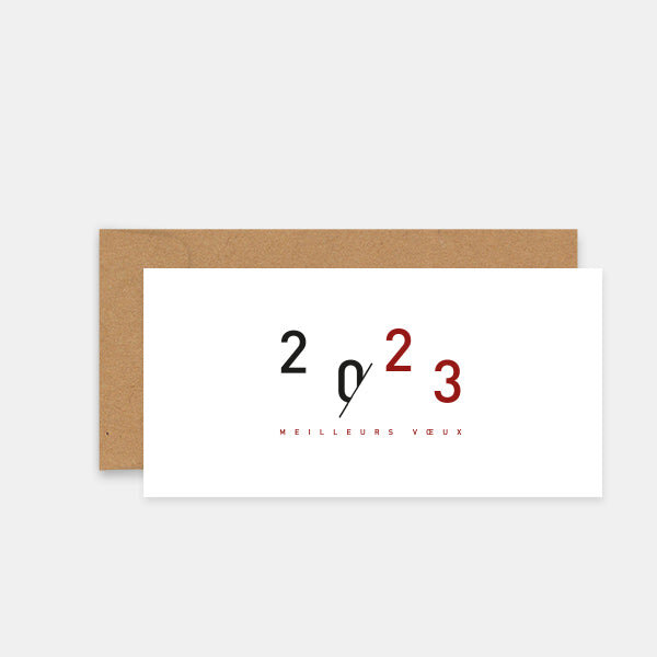 Lot de 25 cartes de voeux slash bordeaux