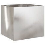 vidaXL Jardinières 2 Pièces argenté 32x30x29 cm acier inoxydable