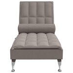 vidaXL Chaise longue de massage avec traversin taupe tissu