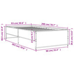 vidaXL Cadre de lit sans matelas noir 90x200 cm