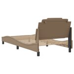 vidaXL Cadre de lit Viana sans matelas cappuccino 100x200 cm similicuir