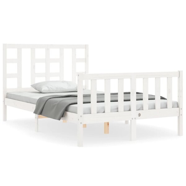 vidaXL Cadre de lit sans matelas blanc 120x200 cm bois de pin massif