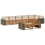 vidaXL Ensemble de canapés d'extérieur 8 Pièces Naturel