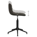 vidaXL Chaise pivotante de salle à manger Gris foncé Velours