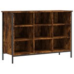 vidaXL Armoire à chaussures chêne fumé 100x35x70 cm bois d'ingénierie