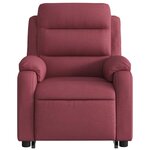 vidaXL Fauteuil inclinable électrique rouge bordeaux tissu