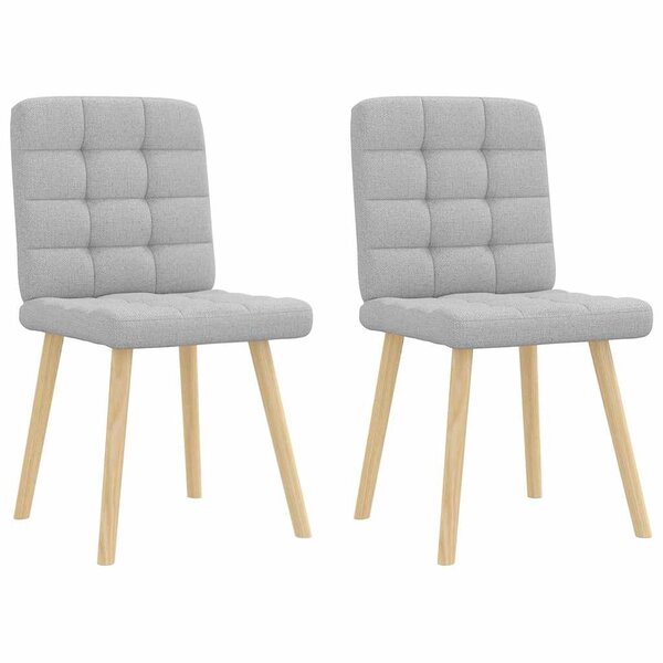 vidaXL Chaises à manger lot de 2 gris nuage tissu