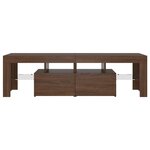 vidaXL Meuble TV avec lumières LED Chêne marron 140x36 5x40 cm