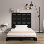 vidaXL Tête de lit murale Noir 126x3x91 5 cm Bois massif de pin