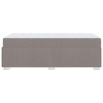 vidaXL Cadre de lit avec matelas Taupe 80 x 200 cm tissu