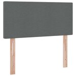 vidaXL Lit avec rangement et matelas Gris foncé 100 x 200 cm