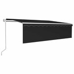 vidaXL Auvent rétractable automatique avec store 5x3 m Anthracite