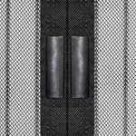 vidaXL Rideaux de porte anti-insectes 2 Pièces avec aimants noir 210x90cm