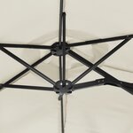 vidaXL Parasol de jardin à double tête avec LED blanc sable 316x145 cm