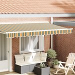 vidaXL Store d’extérieur 4 m en vert et jaune 3.8x0.2 m