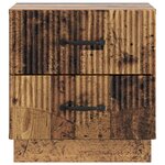 vidaXL Cabinet de chevet avec tiroir Bois ancien 43 x 34 5 x 44 5 cm