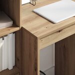 vidaXL Bureau avec rangement 2 Pièces chêne artisanal Bois d'ingénierie
